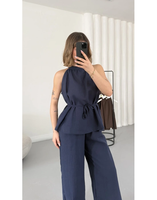 Merla Keten Takım - Lacivert