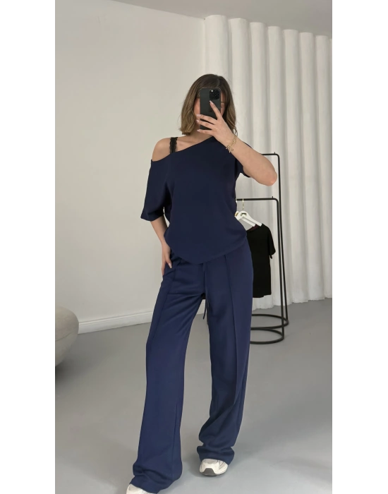 Hale Kayık Yaka Takım - Lacivert