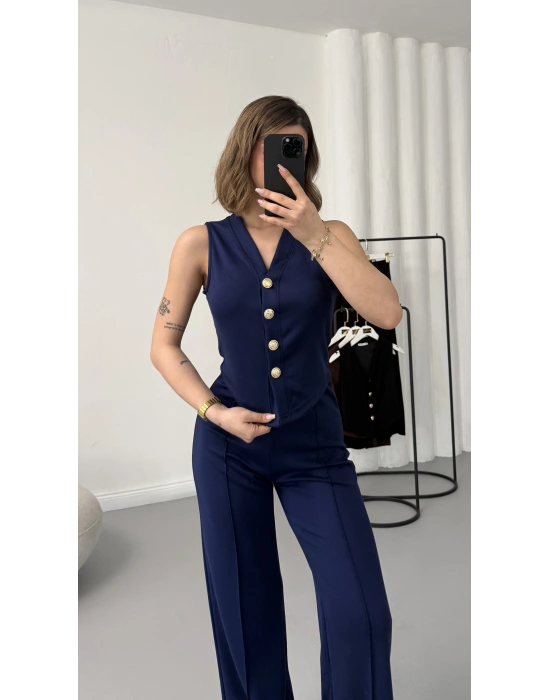 Venetta Yelekli Takım - Lacivert