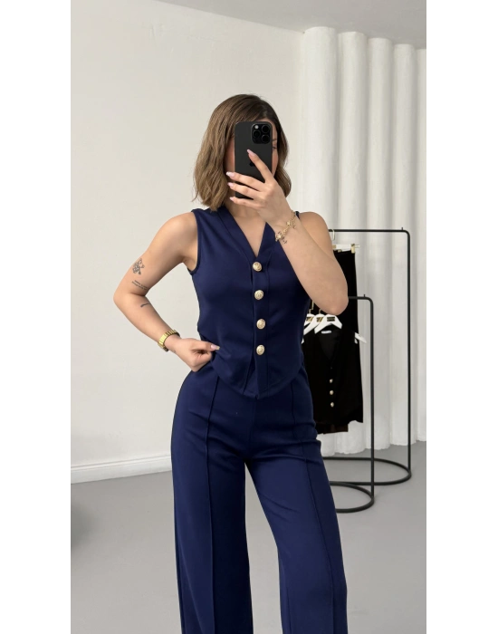 Venetta Yelekli Takım - Lacivert