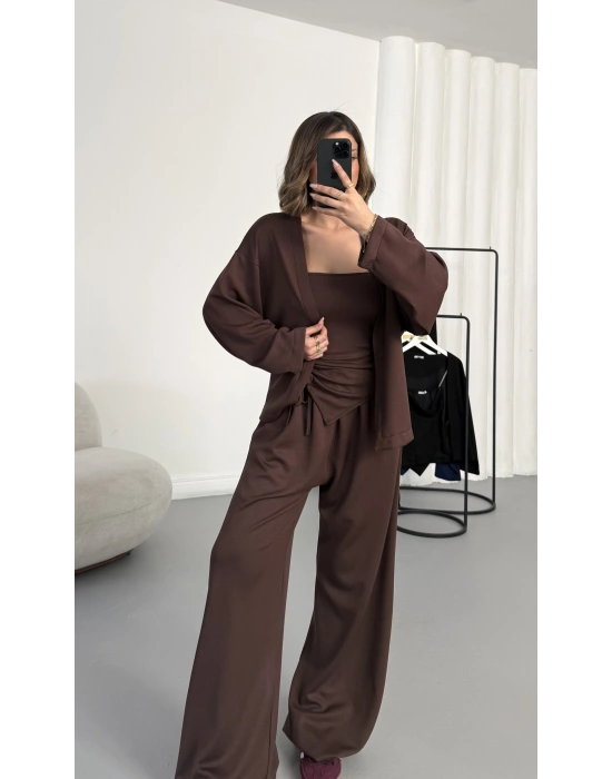 Sue Üçlü Takım - Kahve