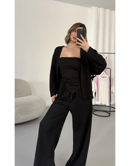 Sue Üçlü Takım - Siyah