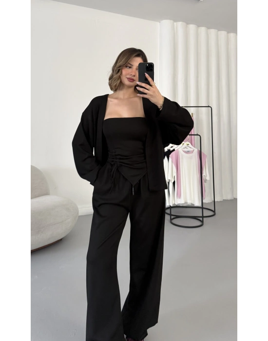 Sue Üçlü Takım - Siyah