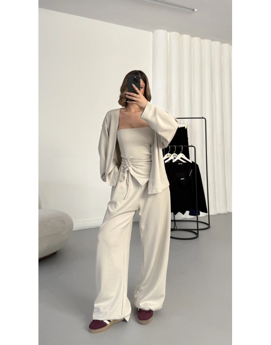 Sue Üçlü Takım - Bej