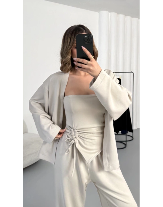 Sue Üçlü Takım - Bej