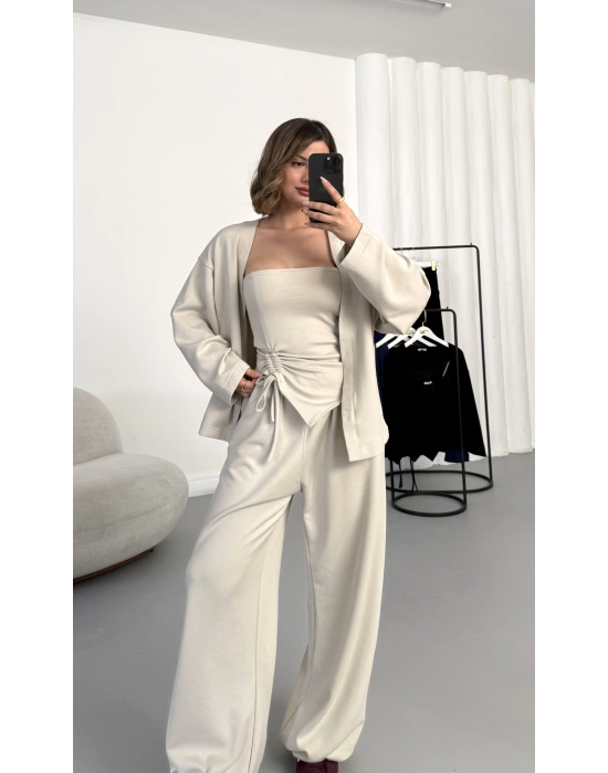 Sue Üçlü Takım - Bej