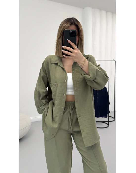 Minna Keten Takım - Haki