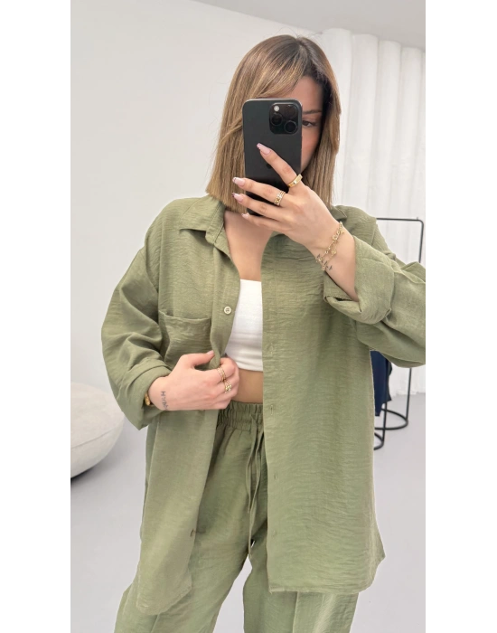 Minna Keten Takım - Haki