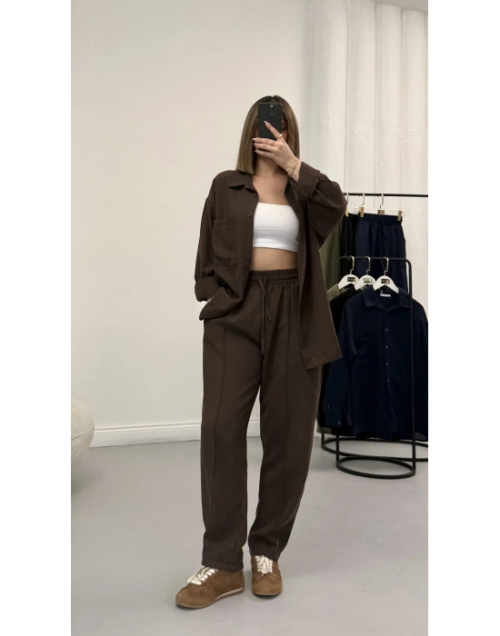 Minna Keten Takım - Kahve