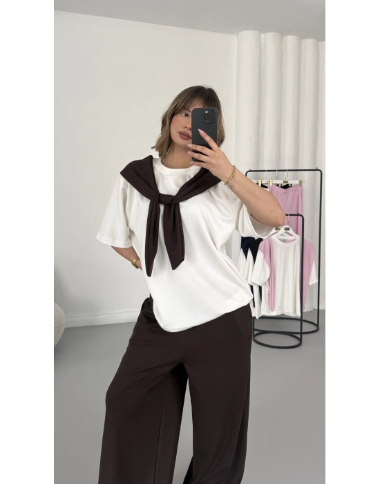 Gwen Parçalı Takım - Kahve