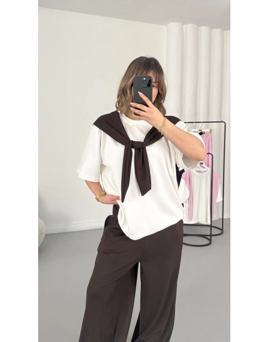 Gwen Parçalı Takım - Kahve