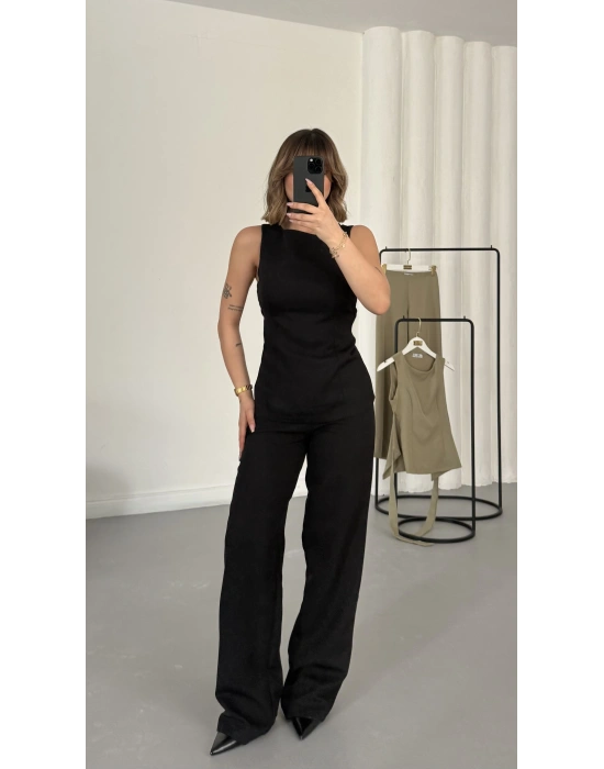 Linda Crep Takım - Siyah