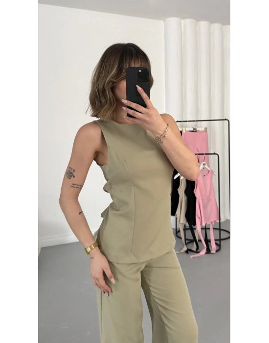 Linda Crep Takım - Haki