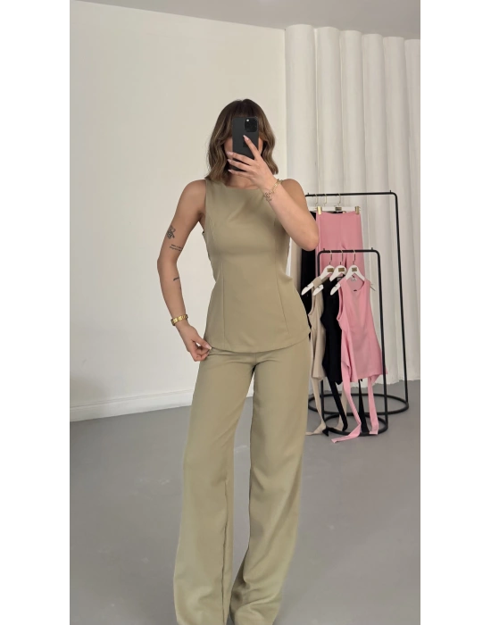 Linda Crep Takım - Haki