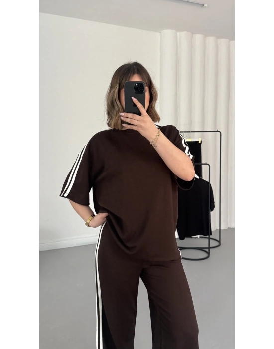 Breela Şeritli Takım - Kahve