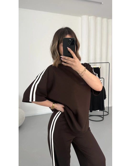 Breela Şeritli Takım - Kahve