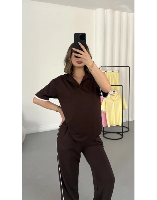 West Polo Yaka Takım - Kahve