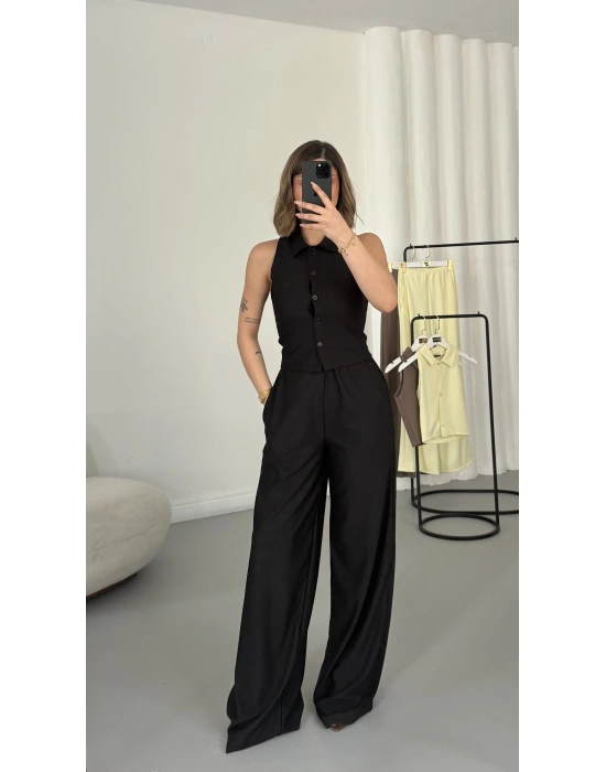 Shee Yelekli Takım - Siyah