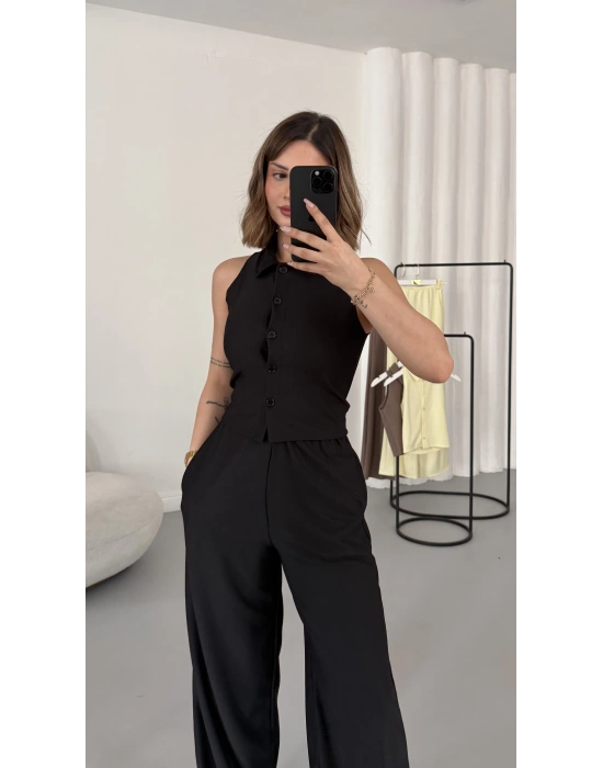 Shee Yelekli Takım - Siyah