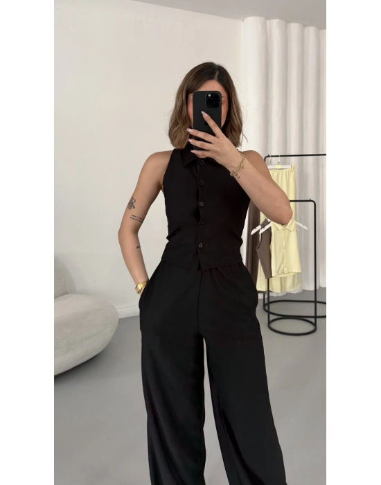 Shee Yelekli Takım - Siyah