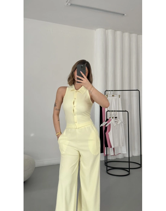 Shee Yelekli Takım - Sarı