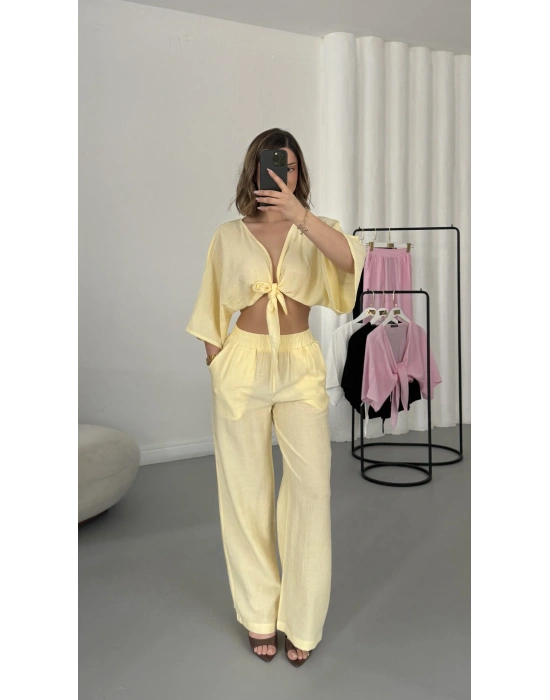 Darcy Bağlamalı Takım - Sarı