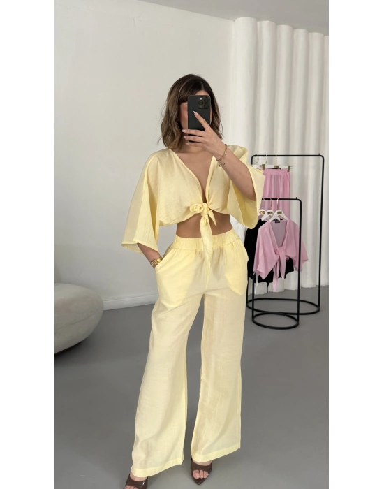 Darcy Bağlamalı Takım - Sarı
