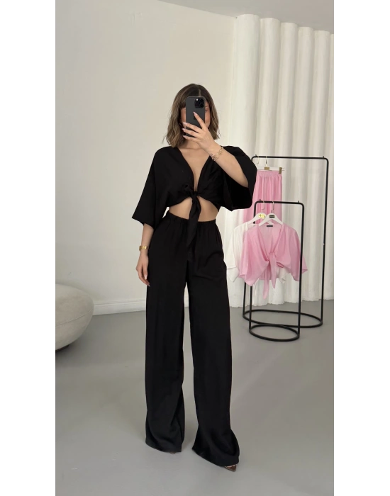 Darcy Bağlamalı Takım - Siyah