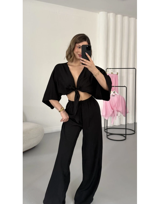 Darcy Bağlamalı Takım - Siyah