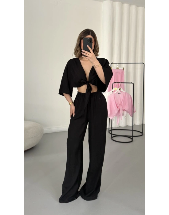 Darcy Bağlamalı Takım - Siyah