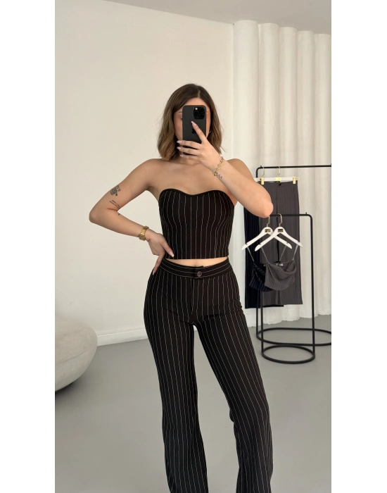 Joe Çizgili Takım - Siyah