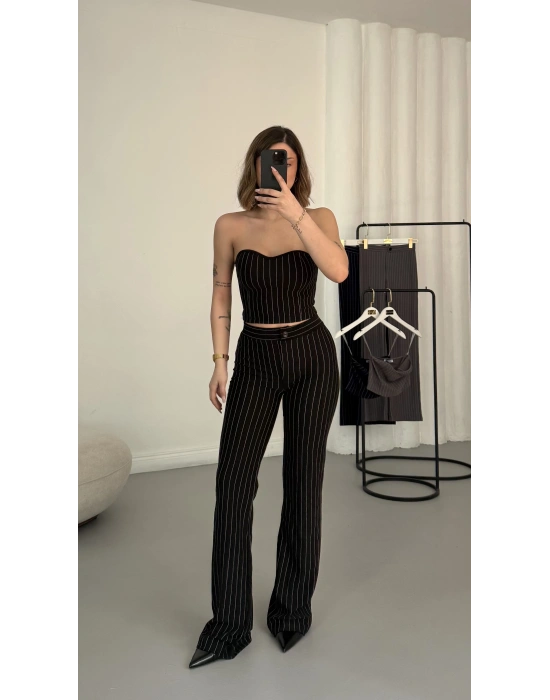 Joe Çizgili Takım - Siyah