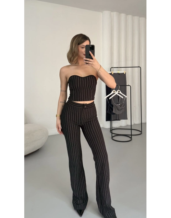 Joe Çizgili Takım - Siyah