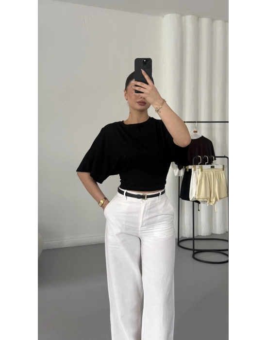 Lumia Salaş Crop - Siyah