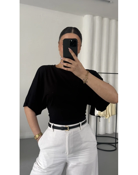 Lumia Salaş Crop - Siyah