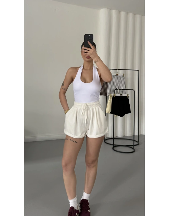 Jerry Basic Şort - Beyaz