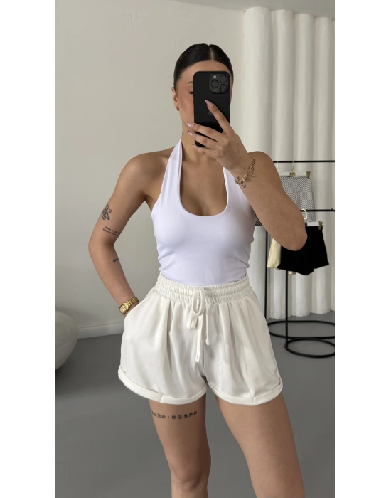 Jerry Basic Şort - Beyaz