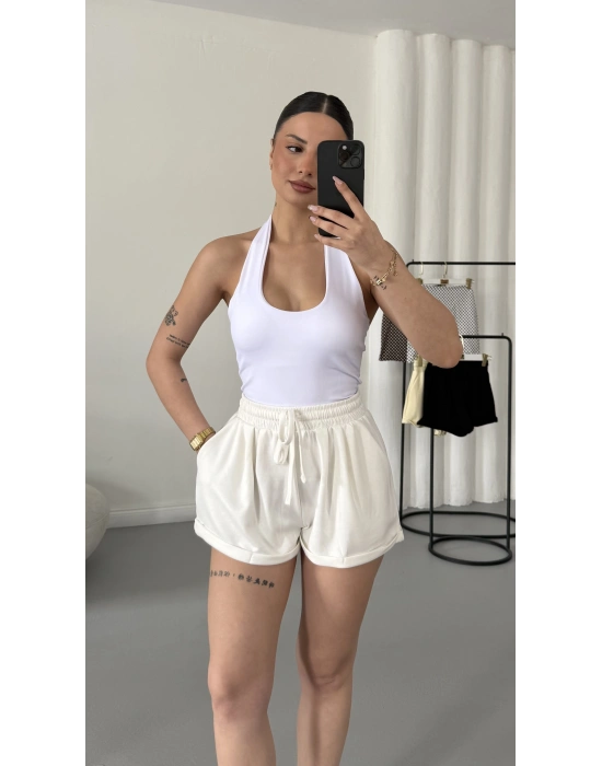 Jerry Basic Şort - Beyaz