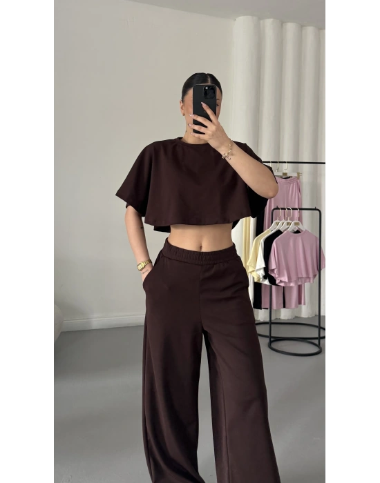 Cleo Salaş Takım - Kahve