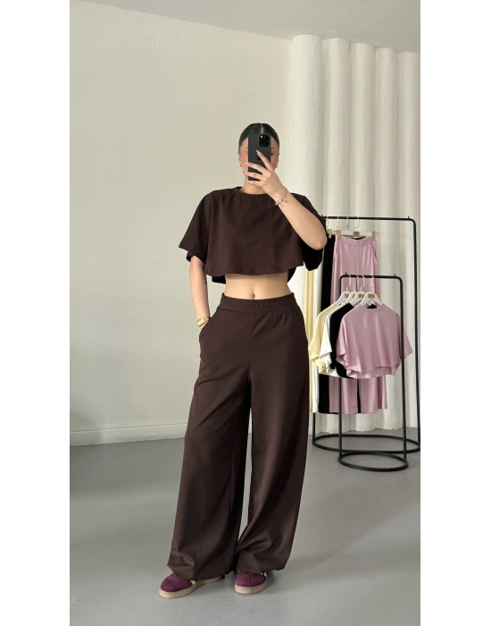 Cleo Salaş Takım - Kahve