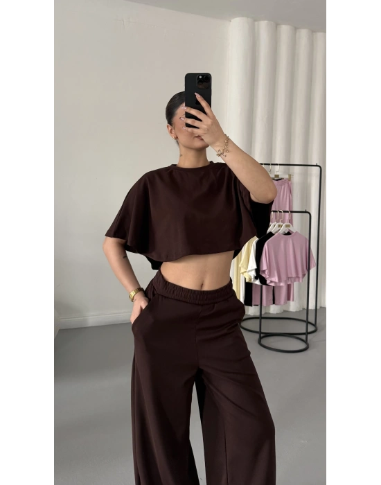 Cleo Salaş Takım - Kahve