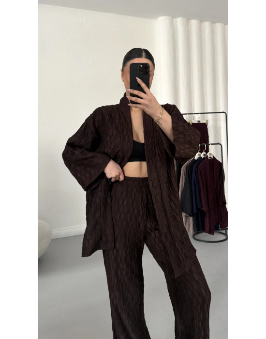 Adel Kimono Takım - Kahve