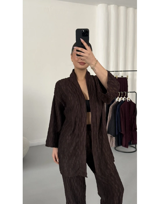 Adel Kimono Takım - Kahve