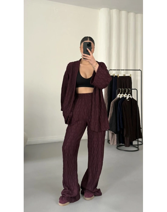 Adel Kimono Takım - Bordo
