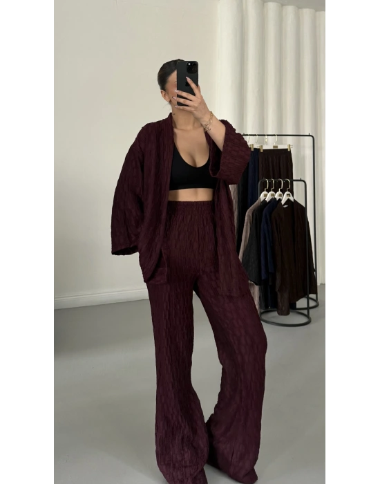 Adel Kimono Takım - Bordo