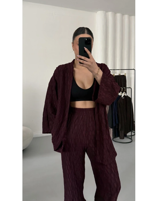 Adel Kimono Takım - Bordo