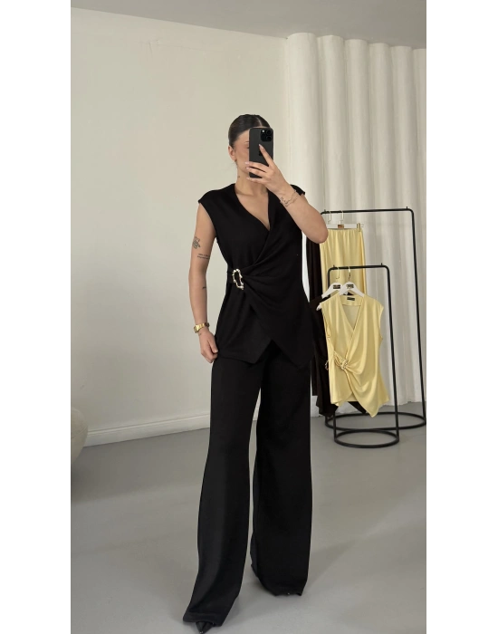 Luna Kruvaze Takım - Siyah