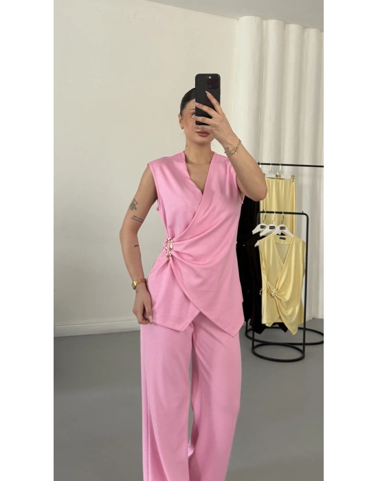 Luna Kruvaze Takım - Pembe