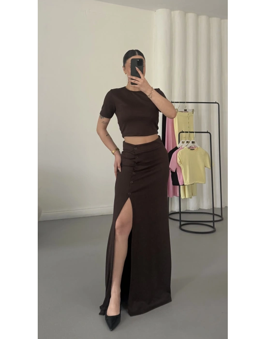 Pony Etekli Takım - Kahve