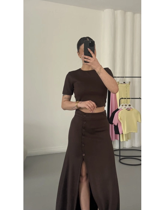 Pony Etekli Takım - Kahve